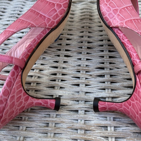 Lilly Pulitzer pink croc pattern kitten hills - Picture 7 of 9